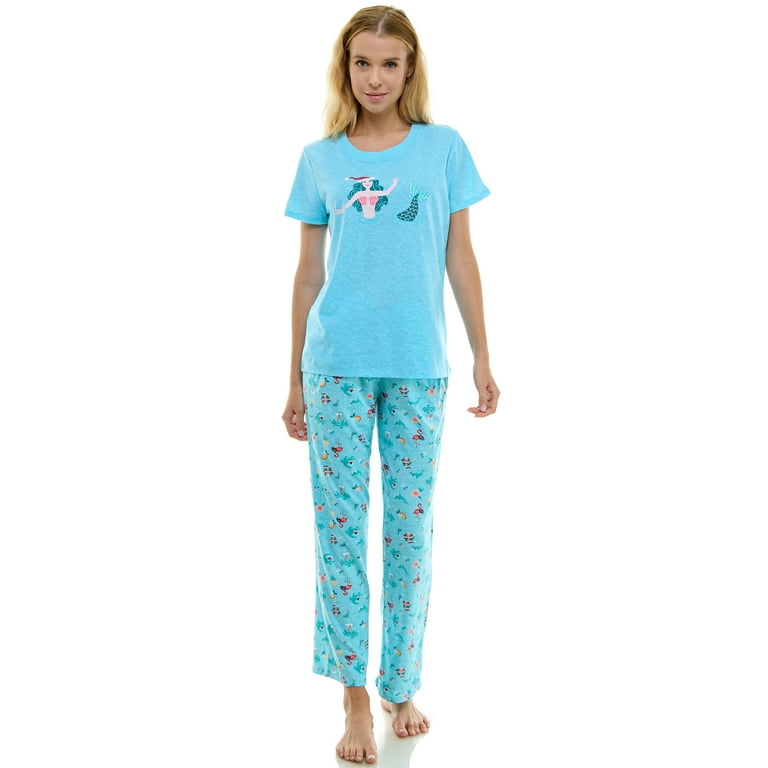 Derek Heart Christmas Family Matching Pajamas with Mermaid