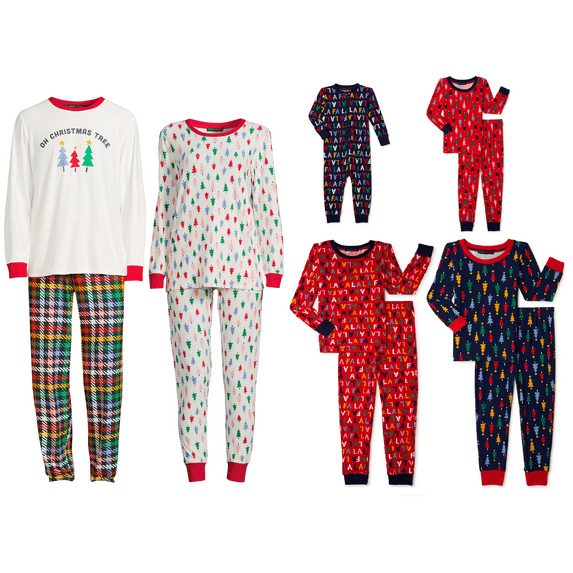 Derek Heart Christmas Trees Holiday Matching Family Christmas Pajamas Toddler Unisex Sleepwear Set, 2-Piece, Sizes 12 Months-5T