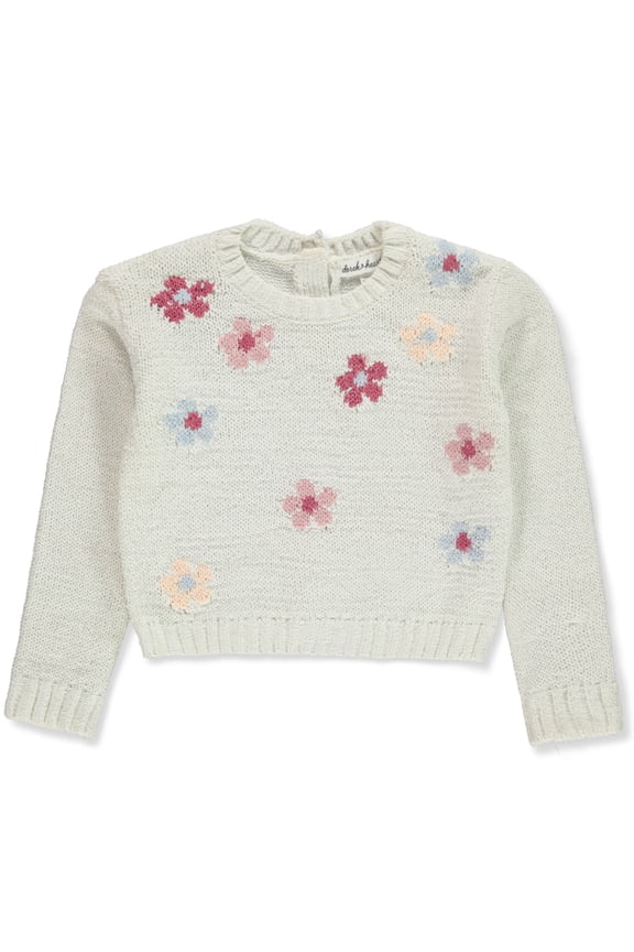 Girls' Chenille Sweater Color: white Size: 2t