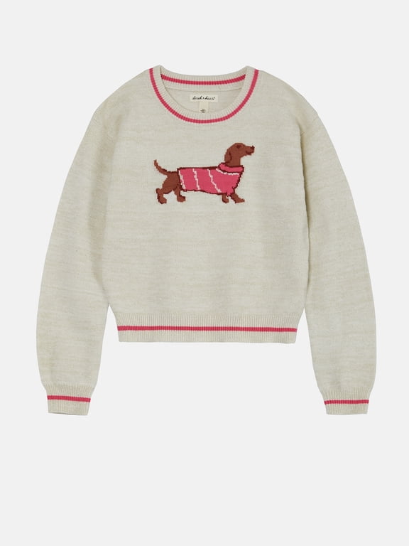 Girls Graphic Crewneck Sweater, Sizes 4-16