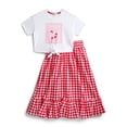 thumbnail image 1 of Derek Heart Girls' Graphic Tie Front Tee and Maxi Skirt Set, 2-Piece, Sizes 4-18, 1 of 3