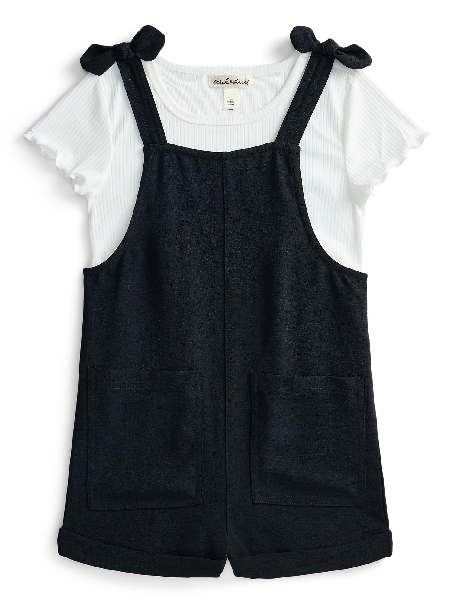 Derek Heart Girls T-Shirt and Shortall, 2-Piece Set, Sizes 4-18
