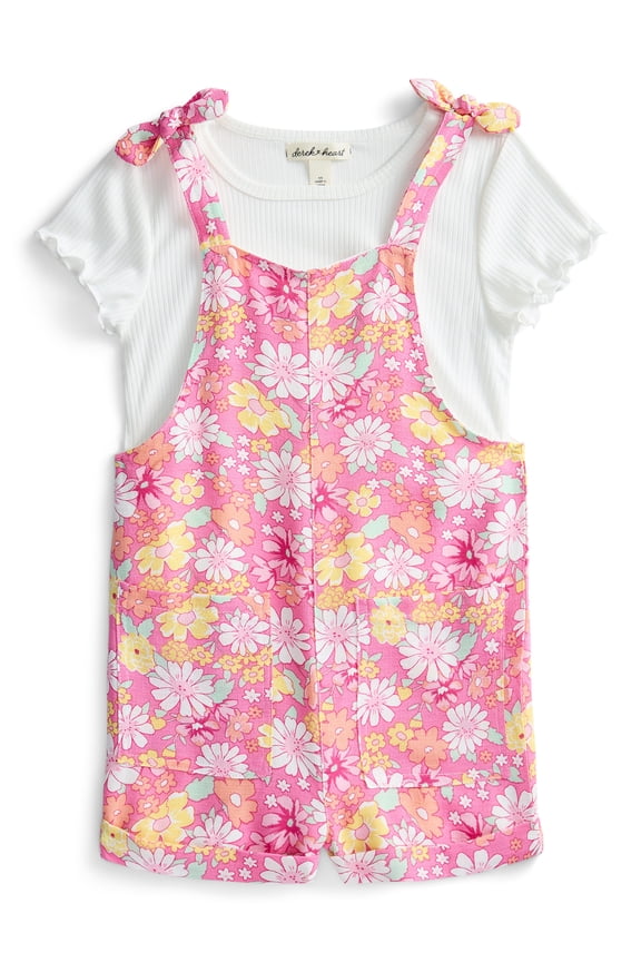 Girls T-Shirt and Shortall Set, 2-Piece, Sizes 4-18