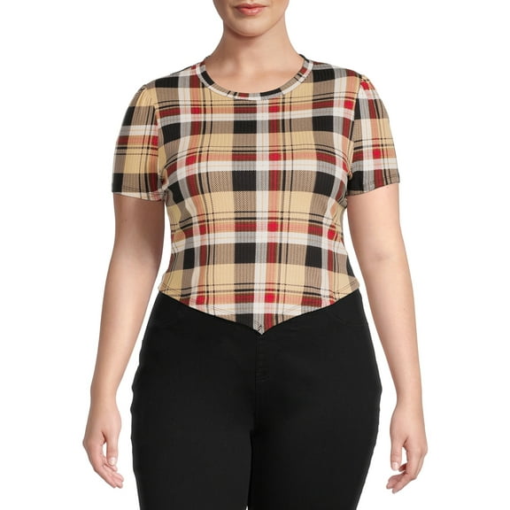 Derek Heart Junior's Plus Ribbed Hanky Hem Top