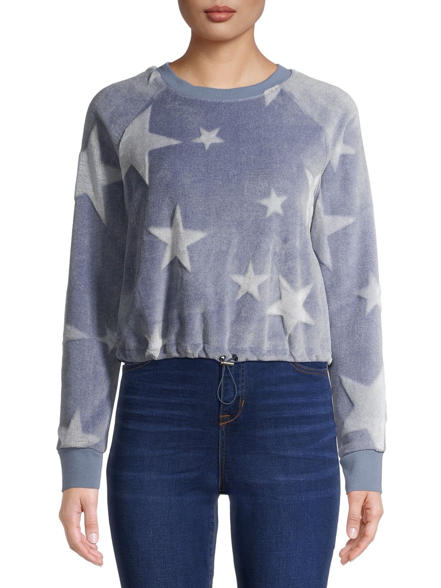 Derek Heart Juniors' Cinched Waist Sweatshirt