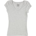 thumbnail image 1 of Aveto Junior's The Basic V-Neck Tee, Grey, L, 1 of 2