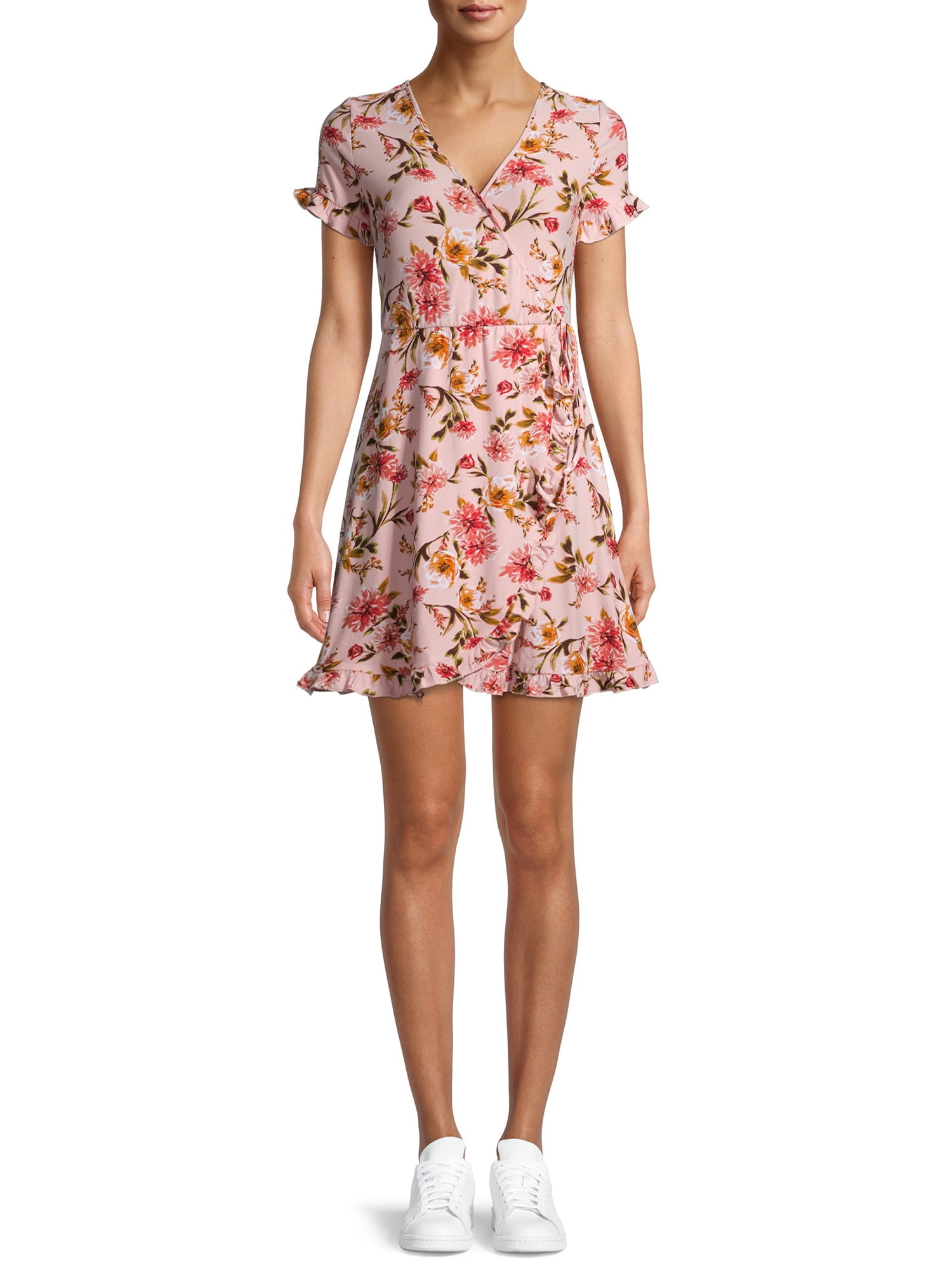 Colie ruffle top wrap dress