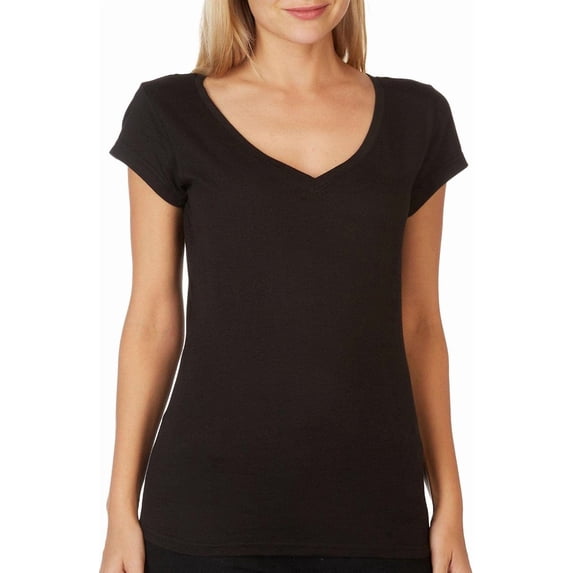Aveto Juniors the Basic V-Neck Tee, Black, S