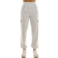 thumbnail image 1 of Derek Heart Woman's High Rise Fleece Jogger Pants, Quiet Heather Gray, Xlarge, 1 of 7