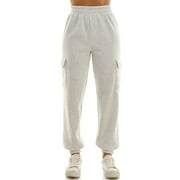 Derek Heart Woman's High Rise Fleece Jogger Pants, Quiet Heather Gray, Xlarge