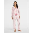 thumbnail image 1 of Derek Heart Women's Holiday Notch Collar Top and Pants Pajama Set, 2-Piece, Sizes S-XL, 1 of 4