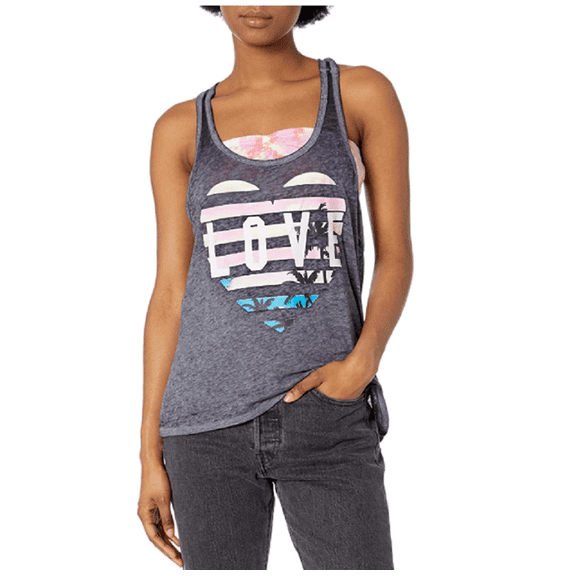 Derek Heart Women's Tobi's GMT B/o Racerback Tank, Maritime Blue, L