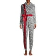 thumbnail image 1 of Derek Heart Women's and Women's Plus Christmas Present Pajamas Union Suit, 1 of 6