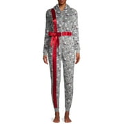 DEREK HEART Women's and Women's Plus Christmas Present Pajamas Union Suit