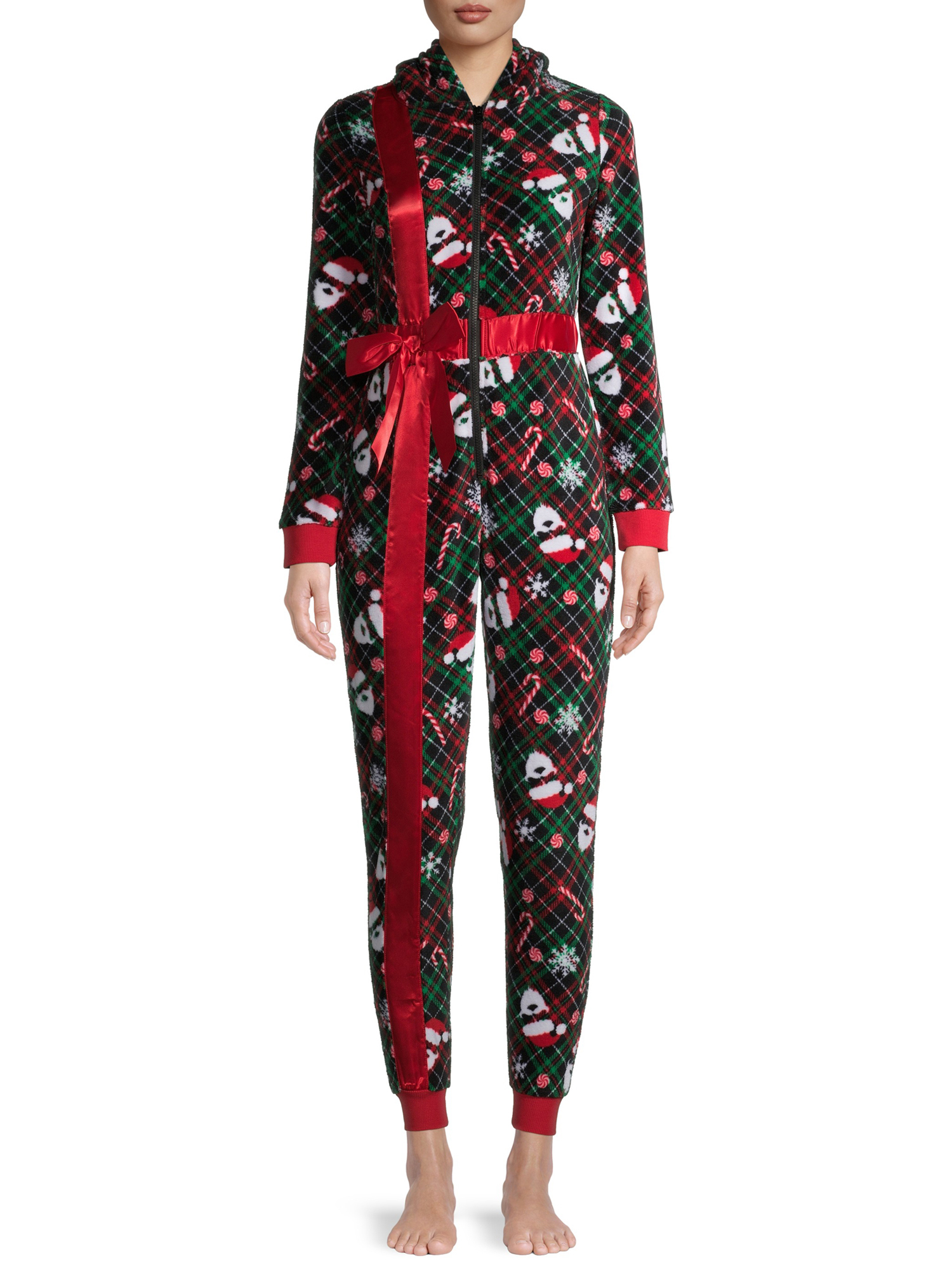 Derek Heart Women's and Women's Plus Christmas Present Pajamas Union Suit - image 1 of 6