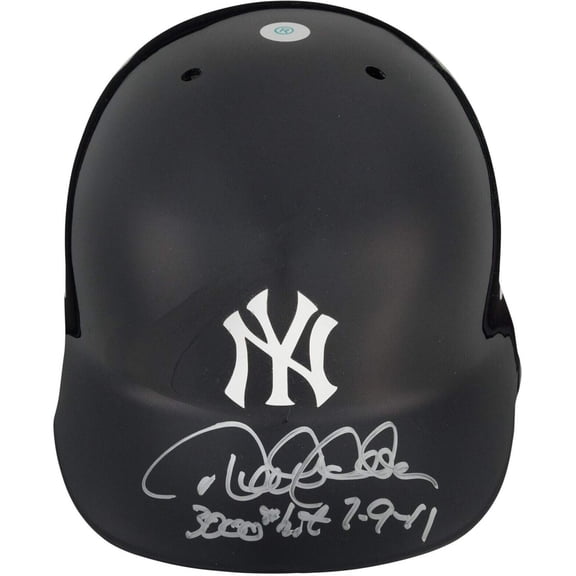Derek Jeter 3000th Hit 7-9-2011 Signed Inscribed New York Yankees Helmet Steiner