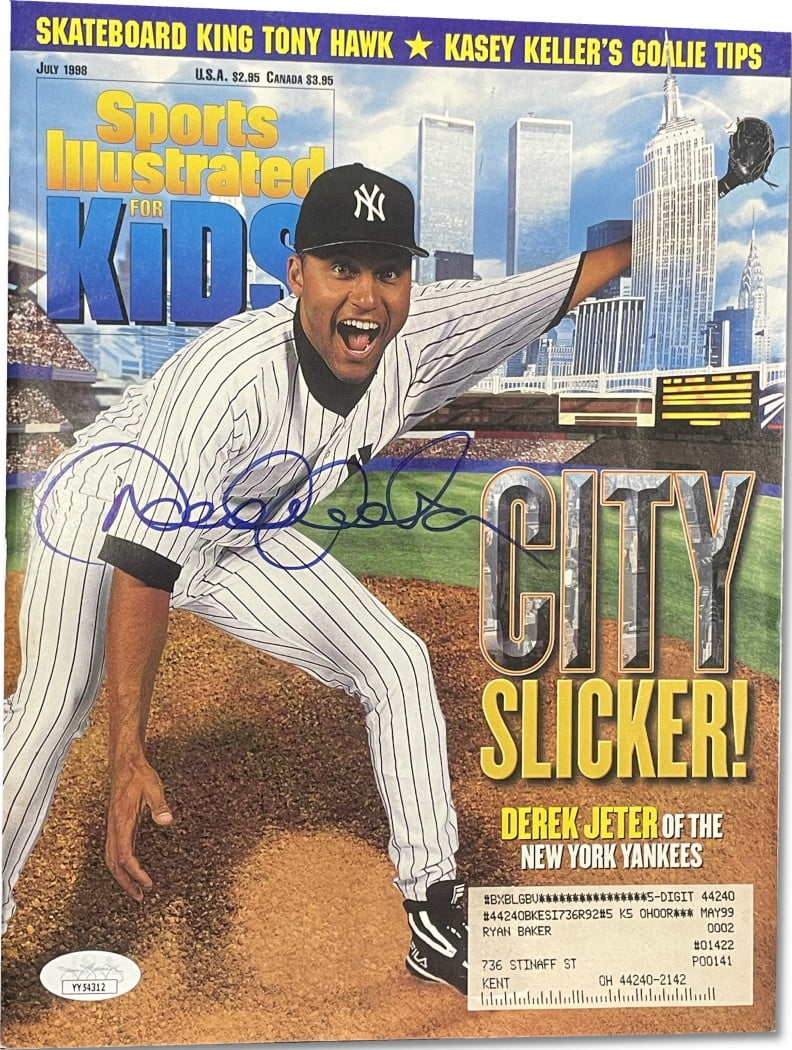 Derek Jeter Autographed Magazine Sports Illustrated KIDS Yankees JSA ...