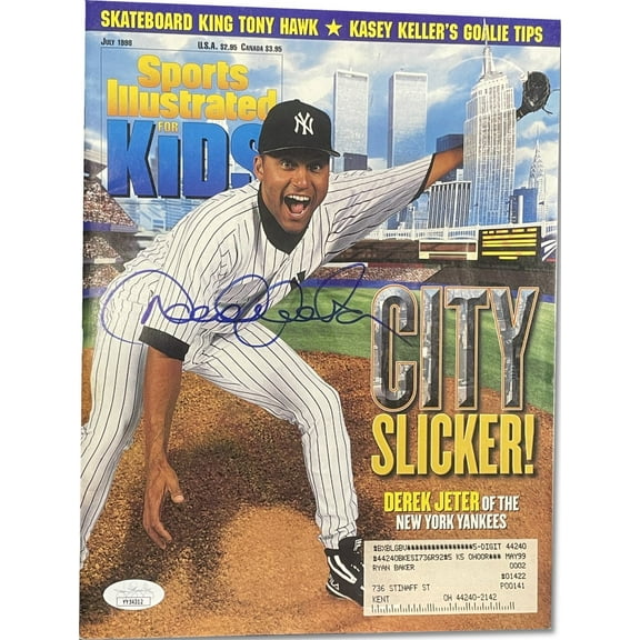 Derek Jeter Autographed Magazine Sports Illustrated KIDS Yankees JSA YY54312