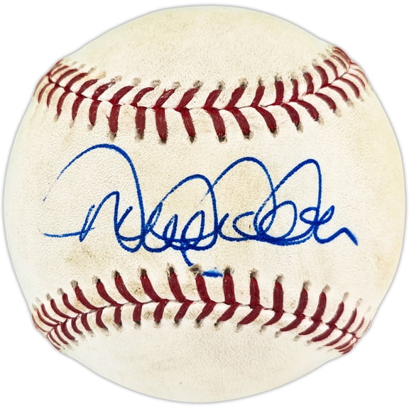 Derek Jeter Autographed Official Game Used Jeter Retirement Logo Baseball New York Yankees Beckett BAS #AC94075