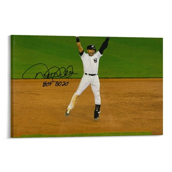 Derek Jeter Baseball Player Poster8 Canvas Poster Bedroom Living Room Office Decoration 3 Wall Art Picture Painting Poster Canvas Print Posters Artworks Bedroom Living Room Decor 20x30inch(50x75cm)