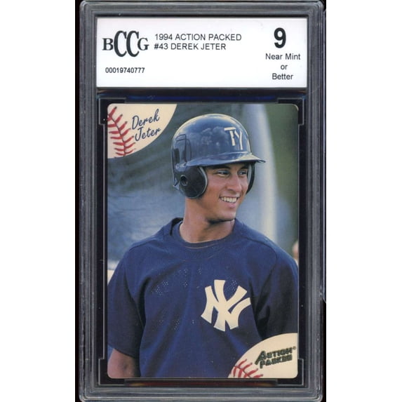 Derek Jeter Card 1994 Action Packed #43 BGS BCCG 9