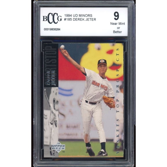 Derek Jeter Card 1994 Upper Deck Minors #185 BGS BCCG 9