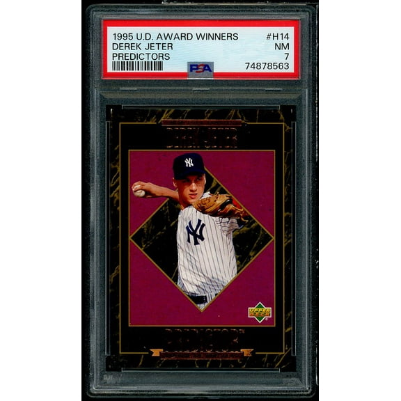 Derek Jeter Card 1995 UD Award Winners Predictors #H14 PSA 7