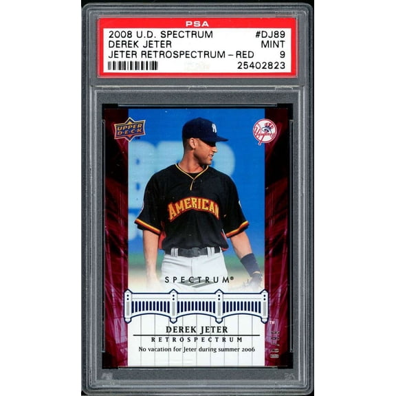 Derek Jeter Card 2008 U.D. Spectrum Retrospectrum Red #DJ89