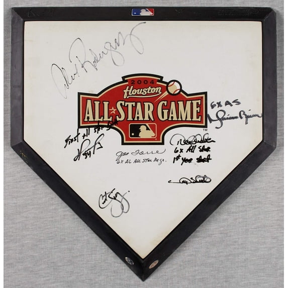 Derek Jeter Mariano Rivera David Ortiz Signed All Star Game Home Plate Steiner