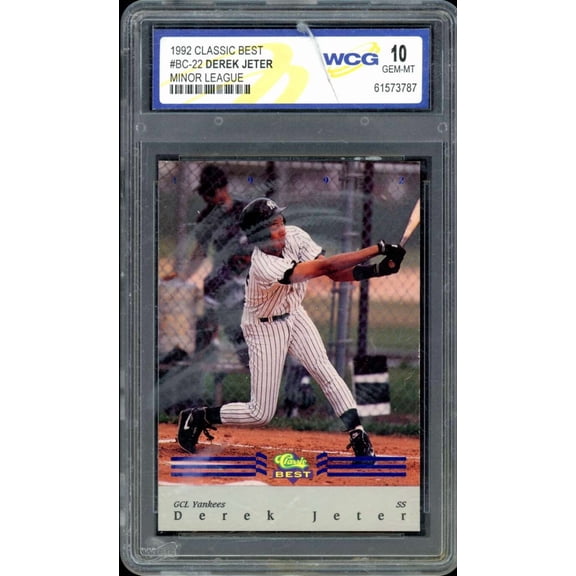 Derek Jeter Rookie 1992 Classic Best Minor League #BC22 WCG 10 (holder crack)