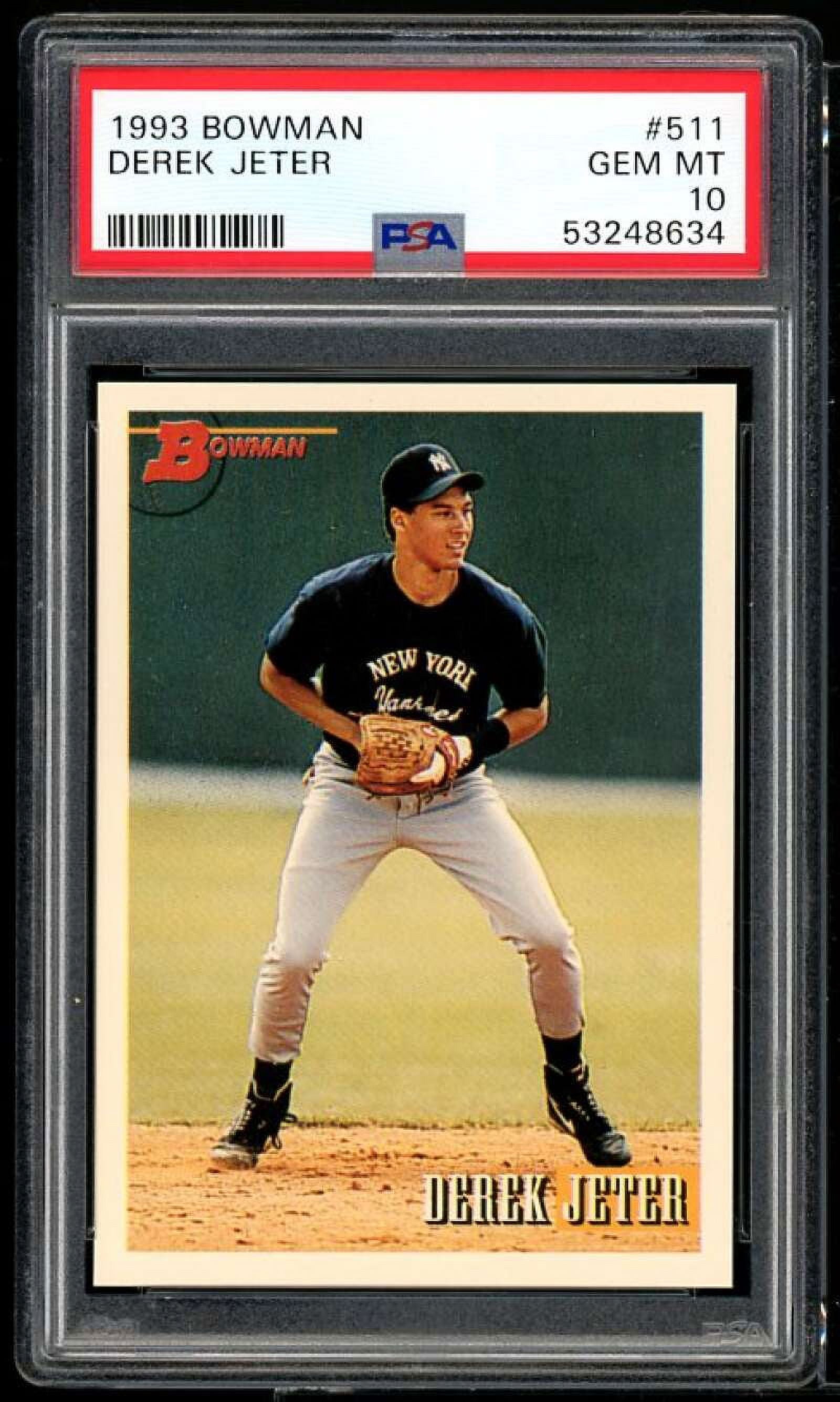 Derek Jeter Rookie Card 1993 Bowman #511 PSA 10 - Walmart.com