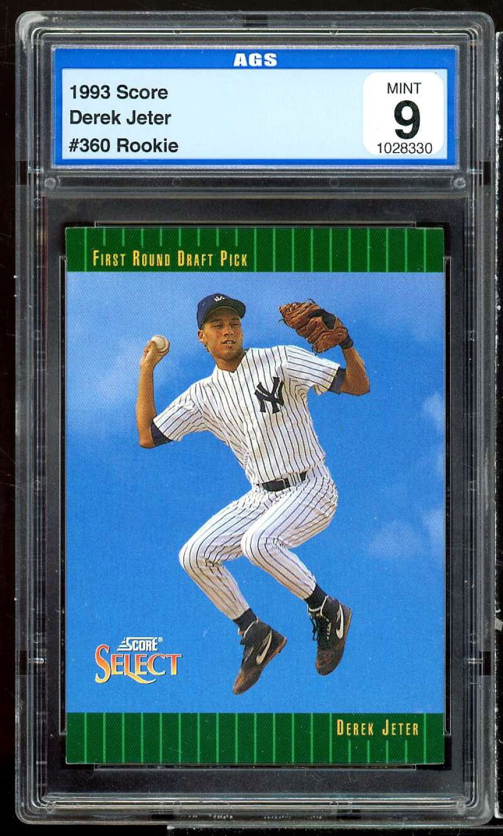 Deter Jeter Rookie Card Derek Jeter Rookie Card 1993 Score Select #360 AGS 9 MINT - Walmart.com