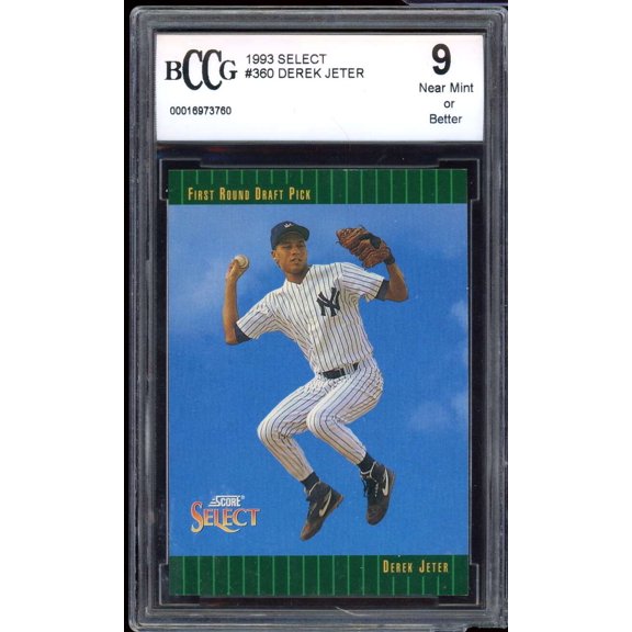 Derek Jeter Rookie Card 1993 Select #360 BGS BCCG 9 (holder issue)