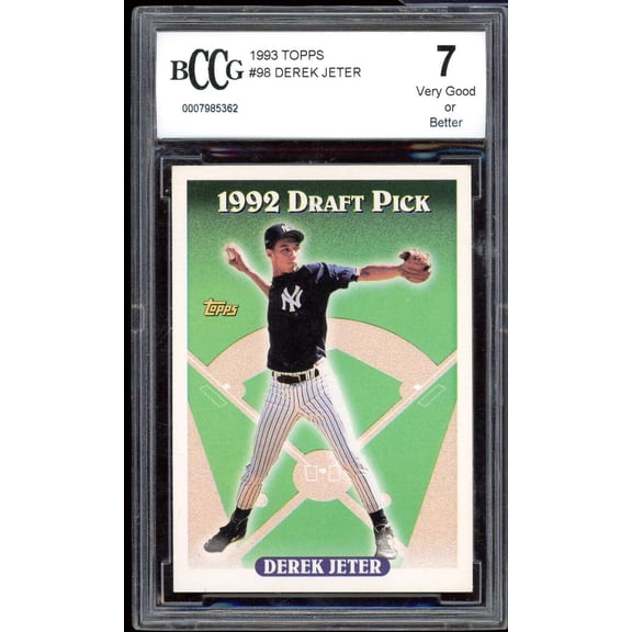 Derek Jeter Rookie Card 1993 Topps #98 BGS BCCG 7 (holder issue)