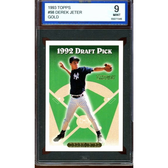 Derek Jeter Rookie Card 1993 Topps Gold #98 ISA 9