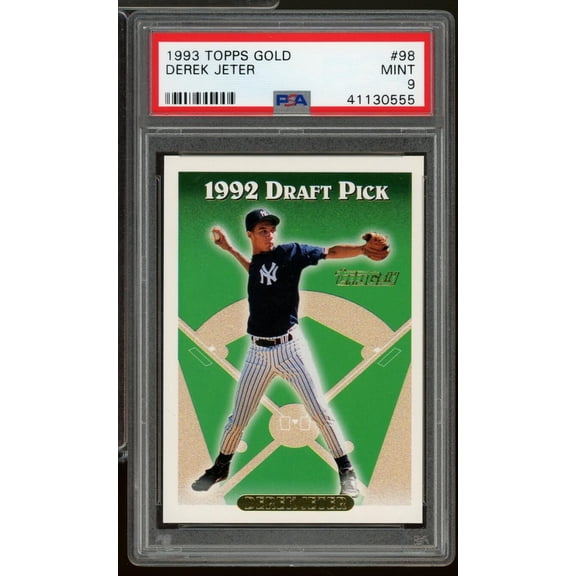 Derek Jeter Rookie Card 1993 Topps Gold #98 PSA 9