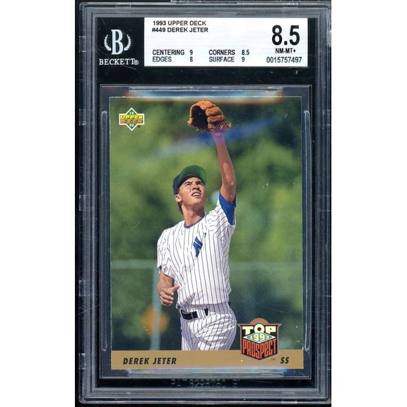 Derek Jeter Rookie Card 1993 Upper Deck #449 BGS 8.5 (9 8.5 8 9)