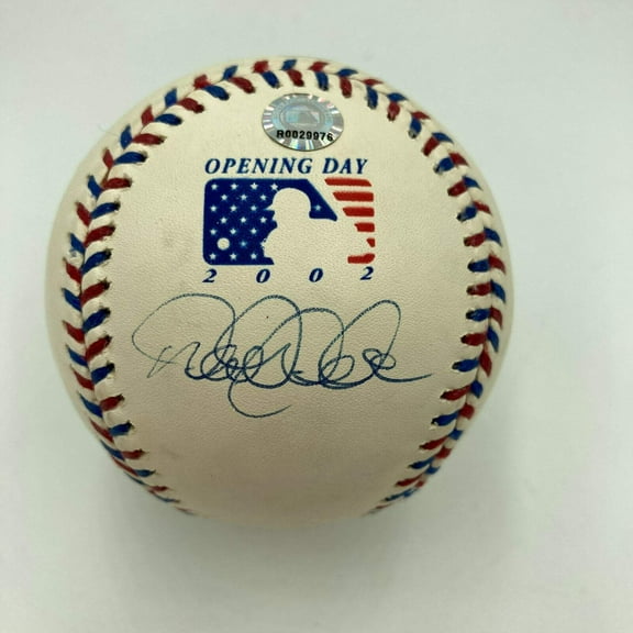 Derek Jeter Signed 2002 Opening Day Major League Baseball Steiner MLB Holo