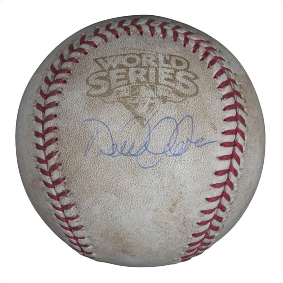 Derek Jeter Signed 2009 World Series Game 1 Game Used Baseball Steiner COA