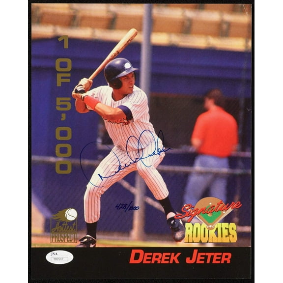 Derek Jeter Signed Autographed 1994 Signature Rookies RC 8x10 Photo JSA Sticker
