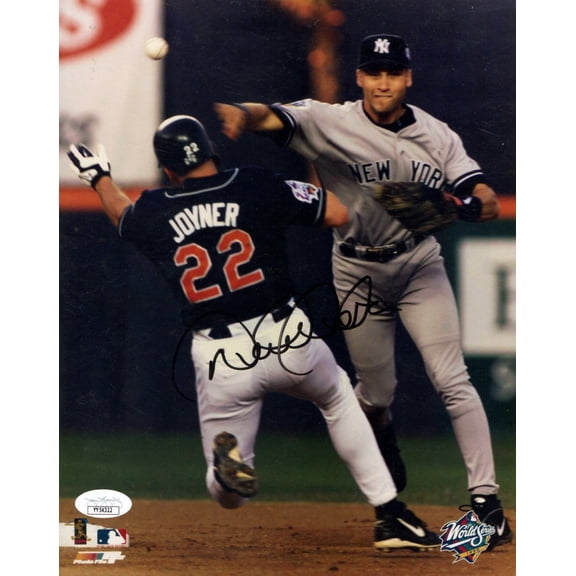 Derek Jeter Signed Autographed 8X10 Photo Yankees 1998 WS Turning 2 JSA YY54322