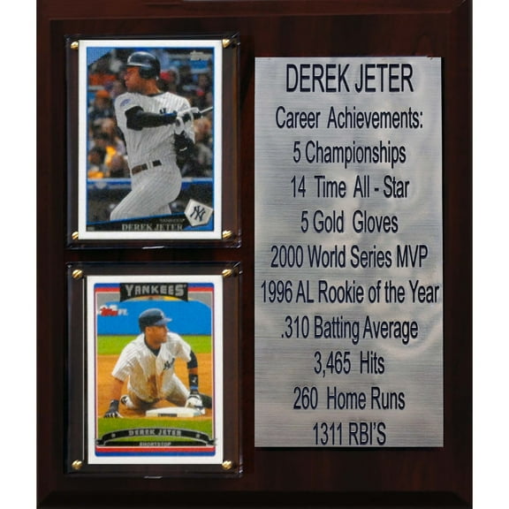 Derek Jeter Yankees 8'' x 10'' Plaque
