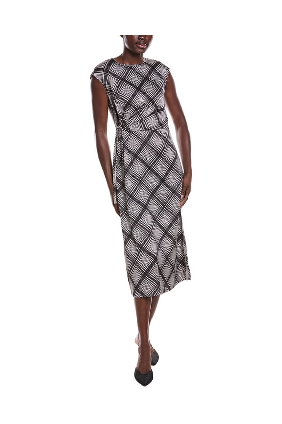 10 Crosby womens  Adelita Crepe Back Satin Dress, 4, Black