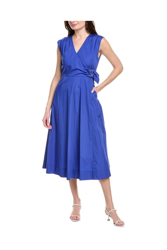 10 Crosby womens  Aimee Midi Dress, 2, Blue
