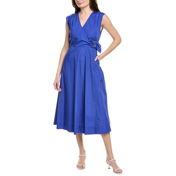 Derek Lam 10 Crosby womens  Aimee Midi Dress, 6, Blue