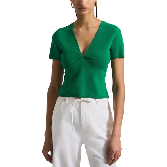 Derek Lam 10 Crosby womens  Belle Compact Knit Twist Front Sweater, l