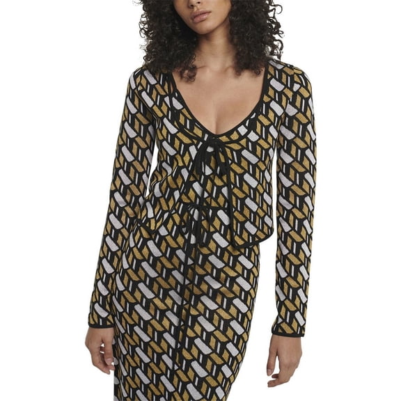 Derek Lam 10 Crosby womens  Carrie Crop Tie Wool-Blend Cardigan, xs