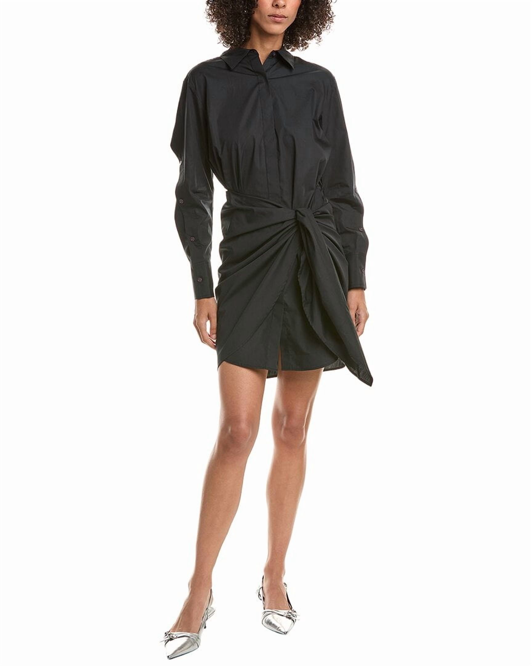 charlotte crosby shirt dress Derek Lam 10 Crosby Charlotte Shirt Dress Womens 0 Pink Stripe Tie Waist Cotton