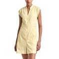 thumbnail image 1 of Derek Lam 10 Crosby womens  Elyse Cotton Poplin Button Front Dress, 0, Yellow, 1 of 5