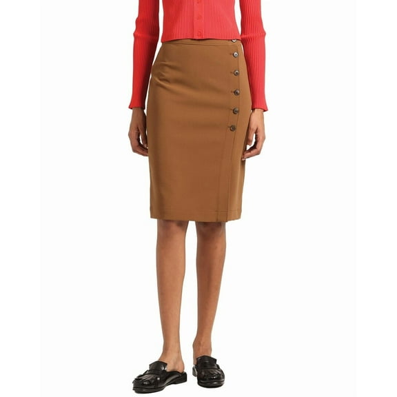 Derek Lam 10 Crosby womens  Felicity High Rise Midi Skirt, 4, Brown
